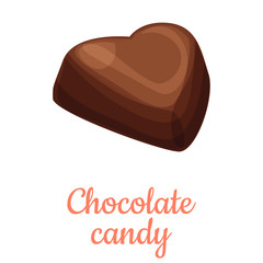 Chocolate candy cartoon illustration, isolated chocolate sweet dessert icon.