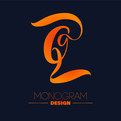 Capital Letter Q calligraphy monogram design