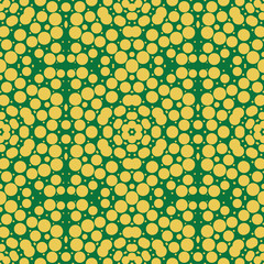 Abstract geometric seamless background design. Polka dot pattern. Backdrop for wallpaper, web design, textile, décor, cover template. 