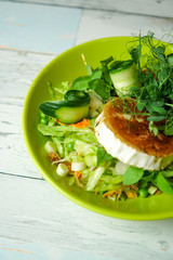 Salad on a restaurant table