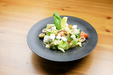Salad on a restaurant table
