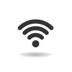 WIFI Black Icon isolated Vector Illustration of wifi sign Wireless Network Connection Signal Symbol eps 10