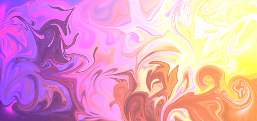 Abstract color background in impressionism style of multicolored liquid colors. Liquid marble texture, waves Swirl pattern . 