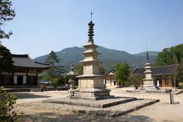 Fototapeta na wymiar Silsangsa Temple in Namwon-si, South Korea. Various Buddhist cultural assets.