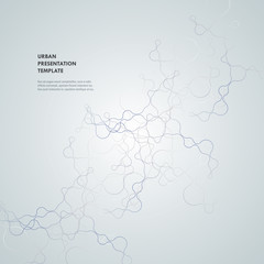 Abstract connecting dots and lines. Technology science background. Vector illustration