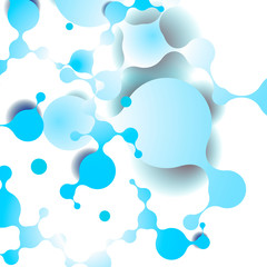 Science abstract background with molecular structure. Vector illustration