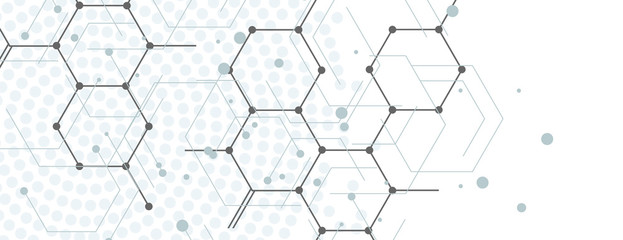 Abstract geometric background with connect hexagons