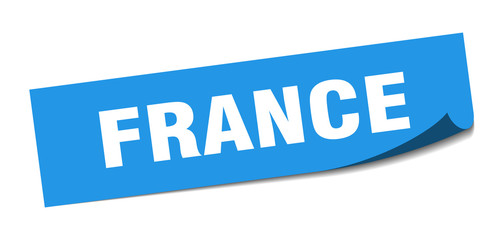 France sticker. France blue square peeler sign