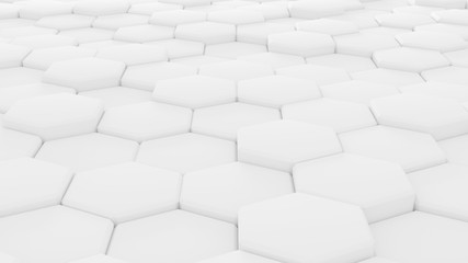 white perspective wall background. background texture. wall with textured hexagons. the diamonds on the wall. white wall.