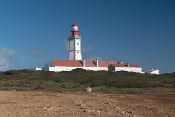 Fototapeta na wymiar Leuchtturm am Cabo Espichel bei Sesimbra in Portugal