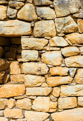 View of the walls of the ancient city of Machu Picchu, Peru. Vertical.