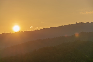 Mountains during sunset. Beautiful natural landscape.