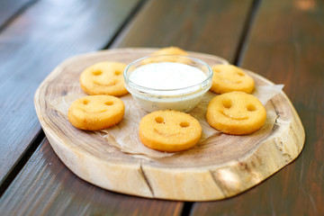 Sauce on a restaurant table