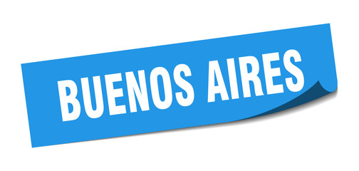 Buenos Aires sticker. Buenos Aires blue square peeler sign