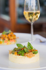 mashed potatoes with chanterelles