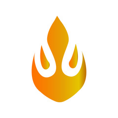 Fire icon vector in trendy style