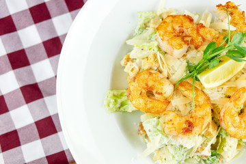 Seafood on a restaurant table