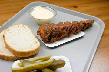 Seafood on a restaurant table