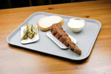 Seafood on a restaurant table