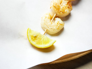 Seafood on a restaurant table