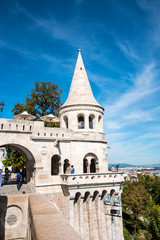 the Fisherman’s Bastion. The construction of the Fisherman’s Bastion started just before the Matthias Church was finished by 1896, the thousandth birthday of the Hungarian state.