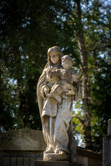 monument of virgin mary and jesus