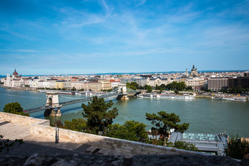 Budapest the Capital city of Hungary is divided by the River Danube.The Chain Bridge opened in 1849...