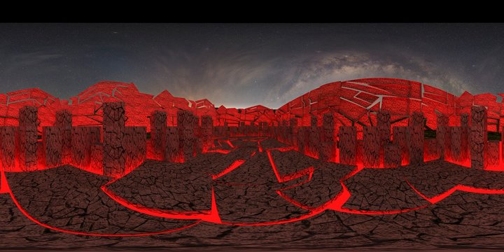 3d illustration, 3d rendering, vr 360 panorama abstract images of the geometry background