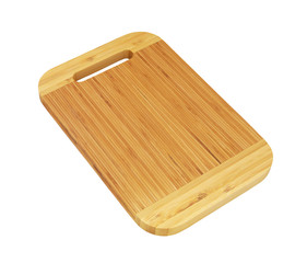 Bamboo cutting board isolated