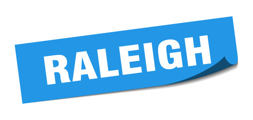 Raleigh sticker. Raleigh blue square peeler sign
