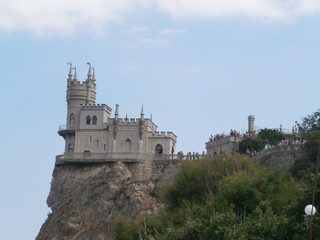 Monument of architecture and tourists