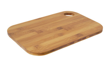 Bamboo cutting board isolated 