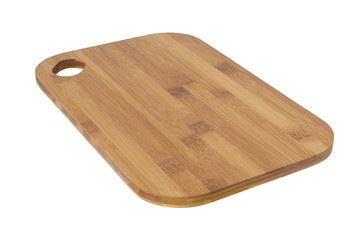 Bamboo cutting board isolated