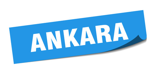Ankara sticker. Ankara blue square peeler sign