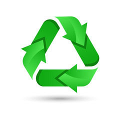 Green recycling logo,