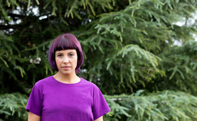Purple color. For the gender equality