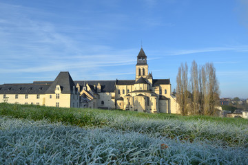 Abbaye de fontevraud un matin de gel