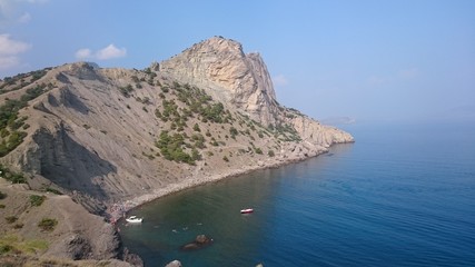 view of the sea and mountains