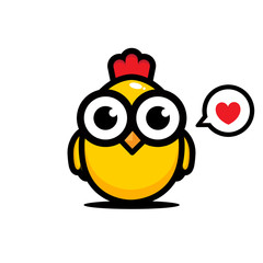 Chicken mascot vector design