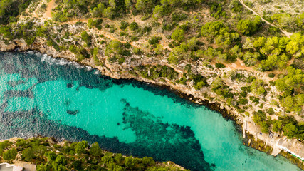 Cala PI Bay in the East of Majorca Spain