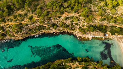 Fototapeta na wymiar Cala PI Bay in the East of Majorca Spain