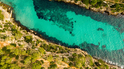 Cala PI Bay in the East of Majorca Spain