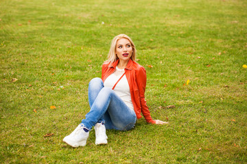 Fototapeta premium Portrait of happy smiling beautiful young woman