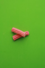 pink and white jelly licorice