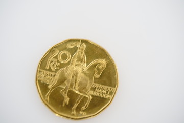 coins isolated on white background