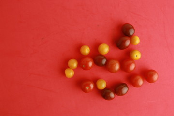 Three varieties of cherry tomatoes