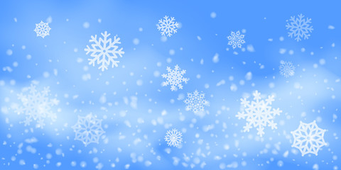 Snowflakes, snowfall.