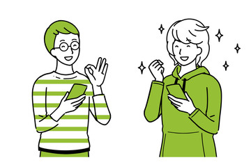 Men who talk while having a smartphone.