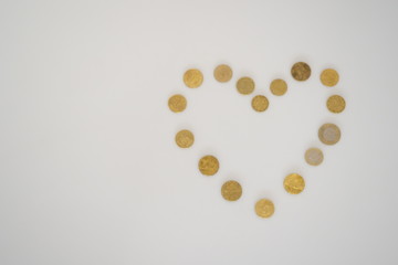 coins heart