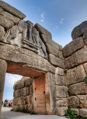 Fototapeta premium Porte des Lionnes à Mycènes, Grèce